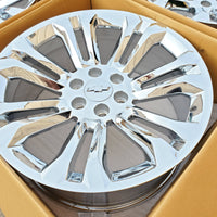 24x10 Chrome - Fits Chevrolete Silverado 1500,  Tahoe, Suburban, Avalanche, Express Van 1500 GMC Sierra K1500, Safari, Savanna Van, Yukon, Denali Cadillac Escalade