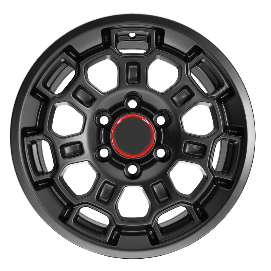 17X8.0 Matte Black Pro Wheels - Fits Toyota TRD Tacoma, 4Runner, FJ Cruiser, Sequoia, Tundra, Lexus LX600/GX550