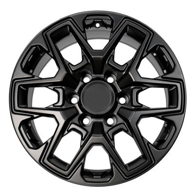 17X8.0 Matt Black Pro Wheels - Fits Toyota TRD Tacoma, 4Runner, FJ Cruiser, Sequoia, Tundra, Lexus GX460/GX470