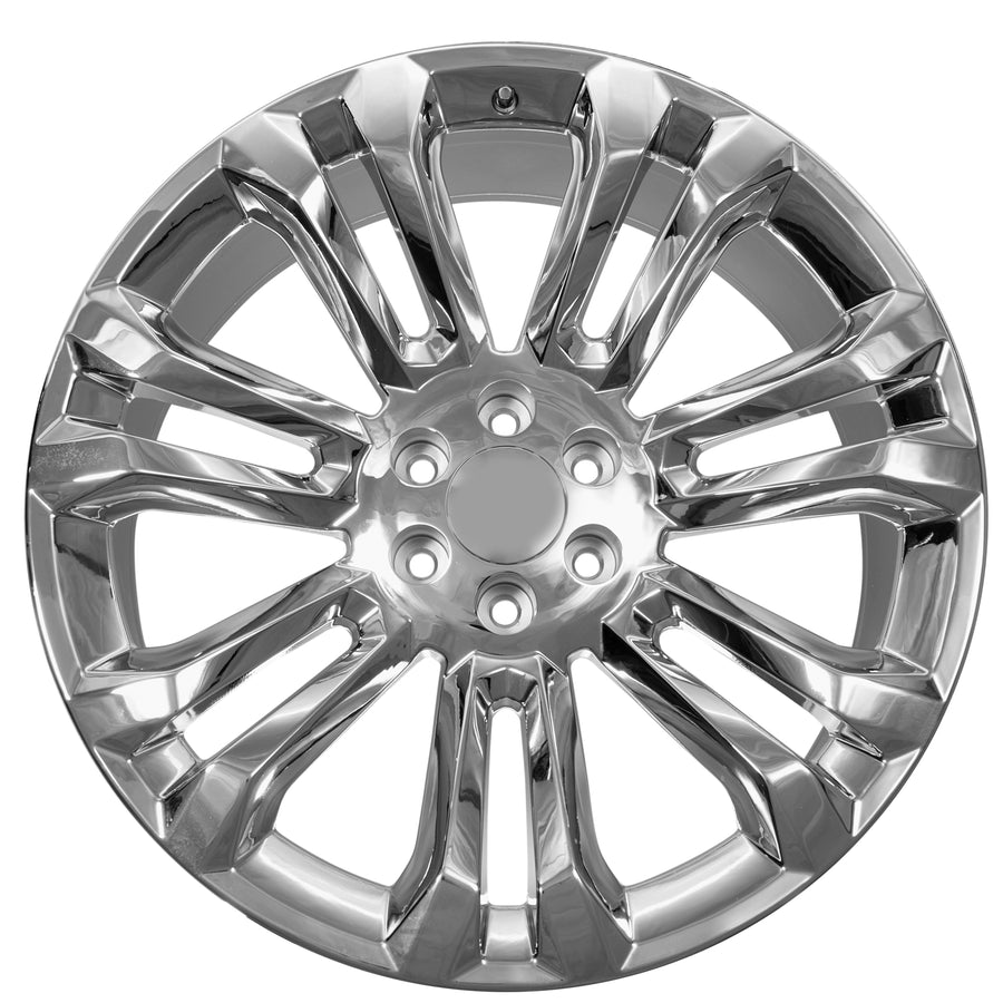 24x10 Chrome - Fits Chevrolete Silverado 1500,  Tahoe, Suburban, Avalanche, Express Van 1500 GMC Sierra K1500, Safari, Savanna Van, Yukon, Denali Cadillac Escalade