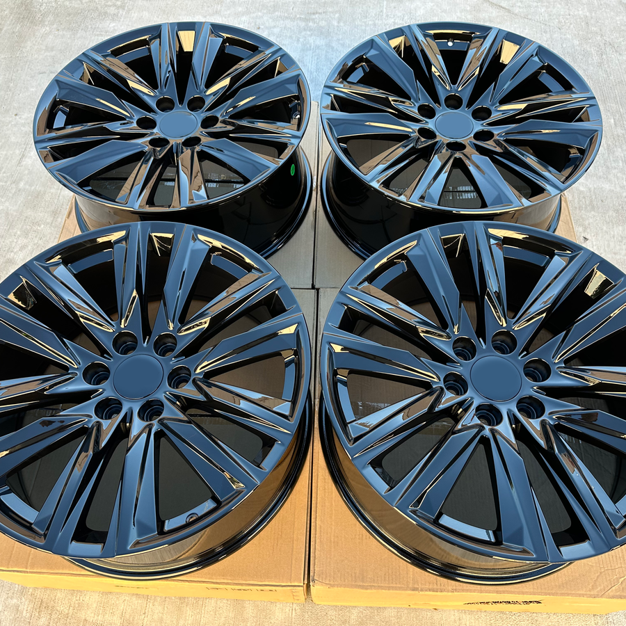 22X9.0 Gloss Black - Fits Chevrolete Silverado 1500,  Tahoe, Suburban, Avalanche, Express Van 1500 GMC Sierra K1500, Safari, Savanna Van, Yukon, Denali Cadillac Escalade