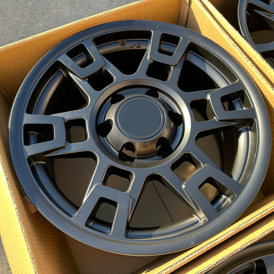 17X8.0 Matte Black Pro Wheels - Fits Toyota TRD Tacoma, 4Runner, FJ Cruiser, Sequoia, Tundra, Lexus GX460/GX470