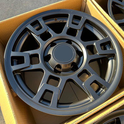 17X8.0 Matte Black Pro Wheels - Fits Toyota TRD Tacoma, 4Runner, FJ Cruiser, Sequoia, Tundra, Lexus GX460/GX470