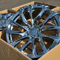 22X9.0 Chrome - Fits Chevrolete Silverado 1500,  Tahoe, Suburban, Avalanche, Express Van 1500 GMC Sierra K1500, Safari, Savanna Van, Yukon, Denali Cadillac Escalade