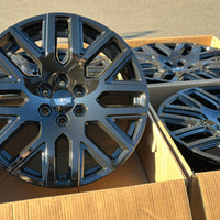22X9 Gloss Black - Fits Chevrolete Silverado 1500,  Tahoe, Suburban, Avalanche, Express Van 1500 GMC Sierra K1500, Safari, Savanna Van, Yukon, Denali Cadillac Escalade