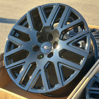 22X9 Gloss Black - Fits Chevrolete Silverado 1500,  Tahoe, Suburban, Avalanche, Express Van 1500 GMC Sierra K1500, Safari, Savanna Van, Yukon, Denali Cadillac Escalade